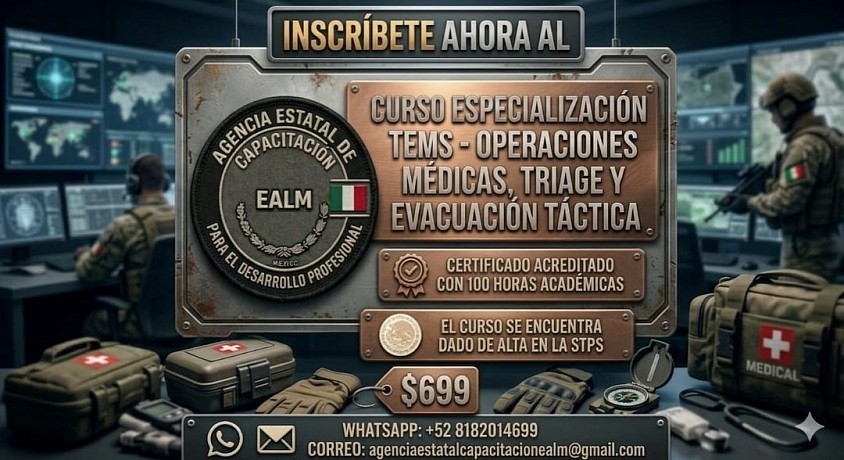 Curso Especialización TEMS- OPERACIONES MEDICAS, TRIAGE Y EVACUACIÓN TÁCTICA